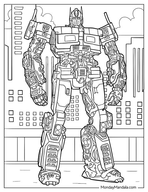 optimus prime coloring