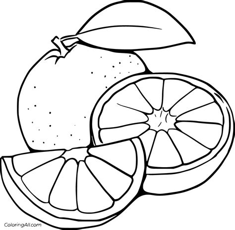 orange colouring pages