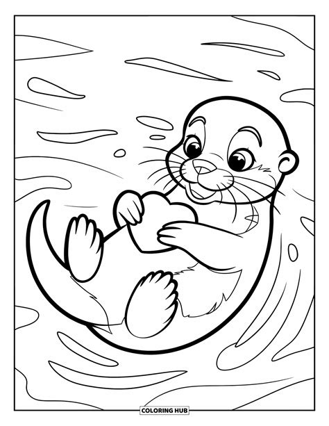 otter coloring page