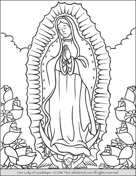 our lady of guadalupe coloring pages