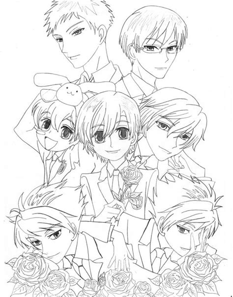 ouran highschool host club coloring pages