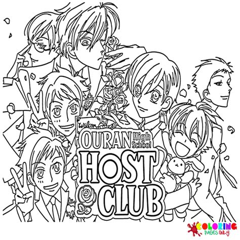 ouran highschool host club coloring pages