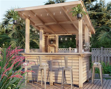outdoor bar plans with roof