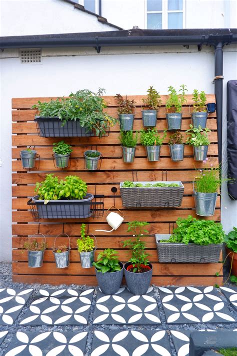 outdoor herb wall
