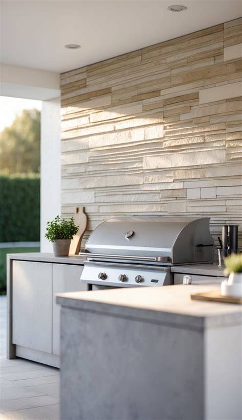 outdoor kitchen backsplash