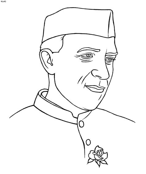 outline image of chacha nehru