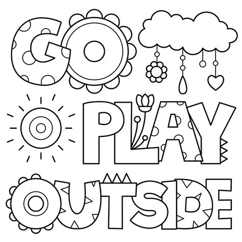 outside coloring pages