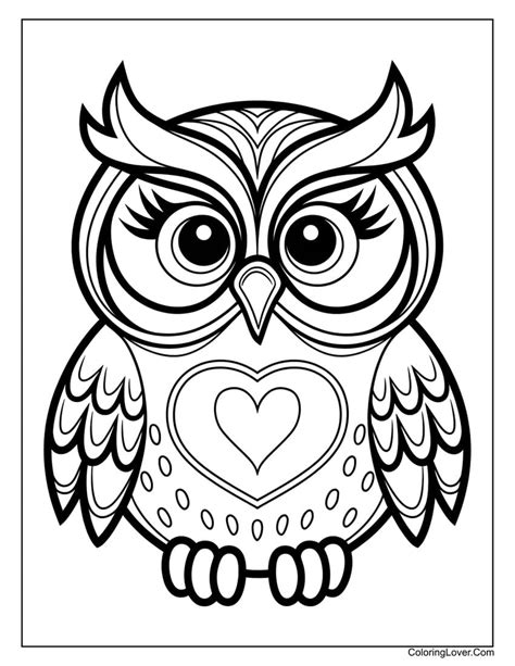 owl coloring sheet