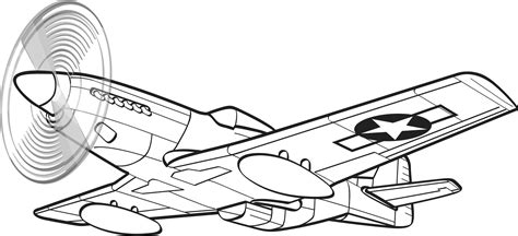 p 51 mustang coloring pages
