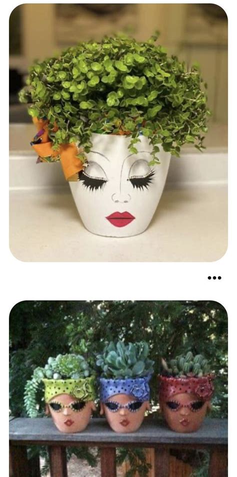 painting faces on pots
