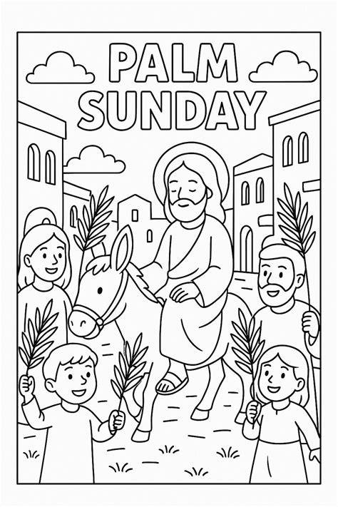 palm sunday coloring sheet