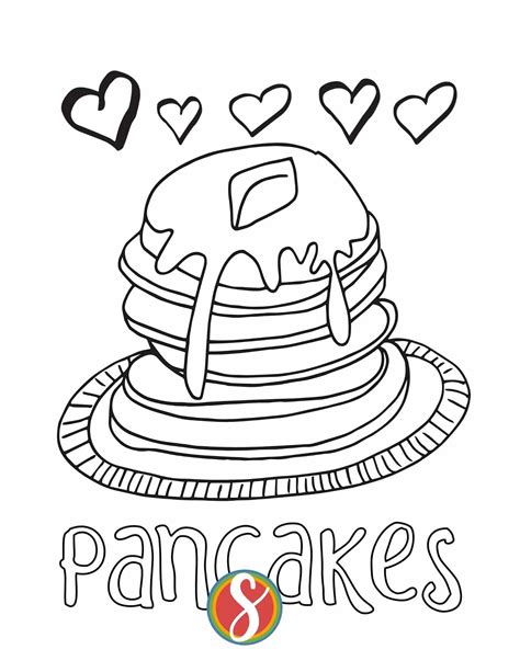 pancakes coloring pages