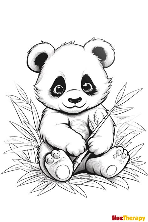 panda colouring book