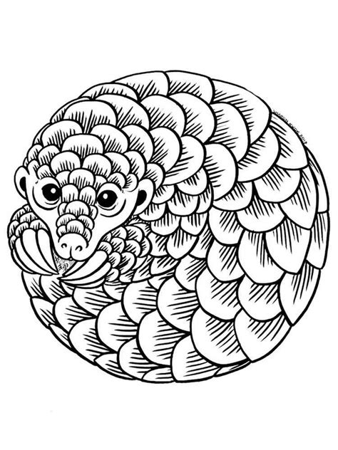 pangolin coloring page