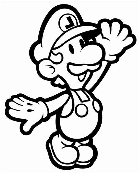 paper mario coloring pages