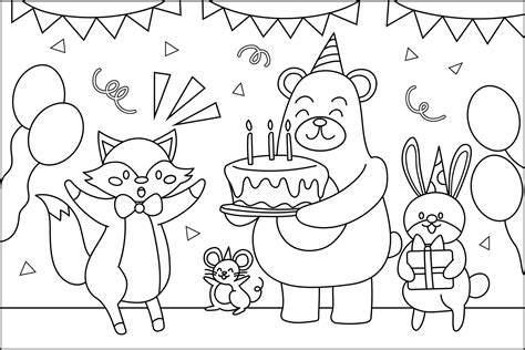 party animal coloring pages