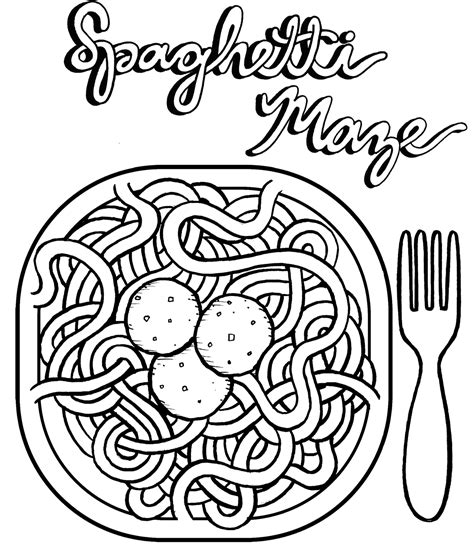 pasta coloring pages