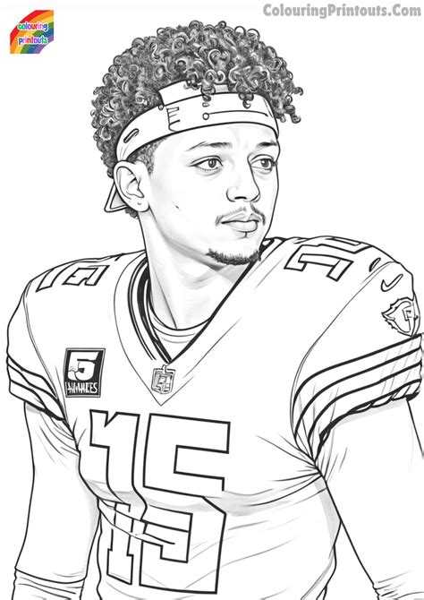 patrick mahomes coloring pages