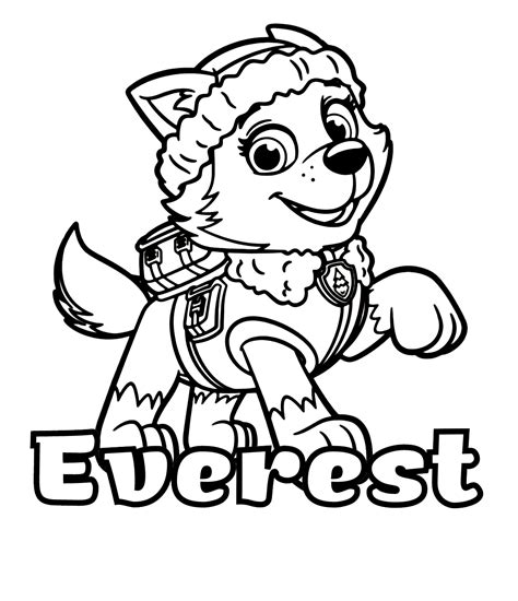 paw patrol coloring pages everest