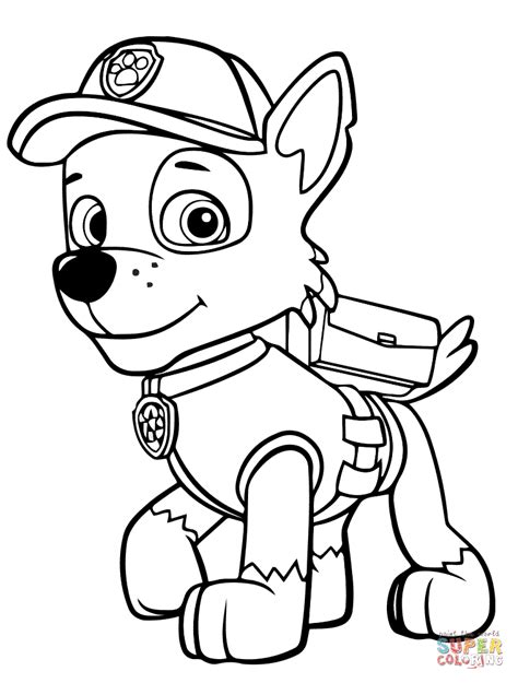 paw patrol coloring pages rocky