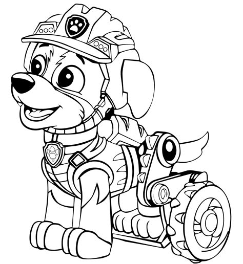 paw patrol dino rescue rex coloring pages