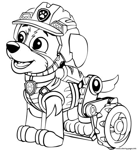 paw patrol rex coloring pages