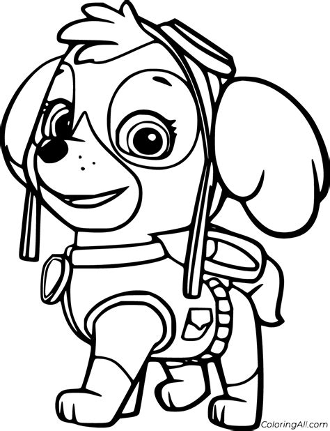 paw patrol skye coloring pages