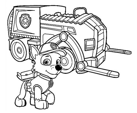 paw patrol vehicles colouring pages