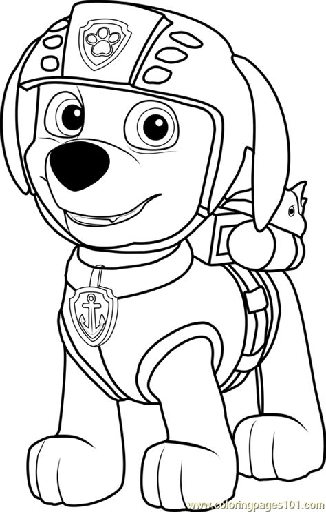 paw patrol zuma coloring pages