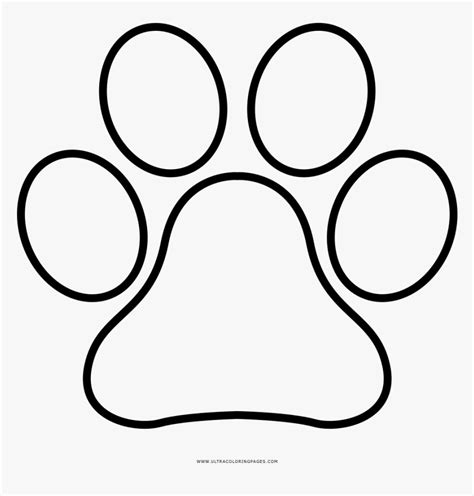 paw print coloring page