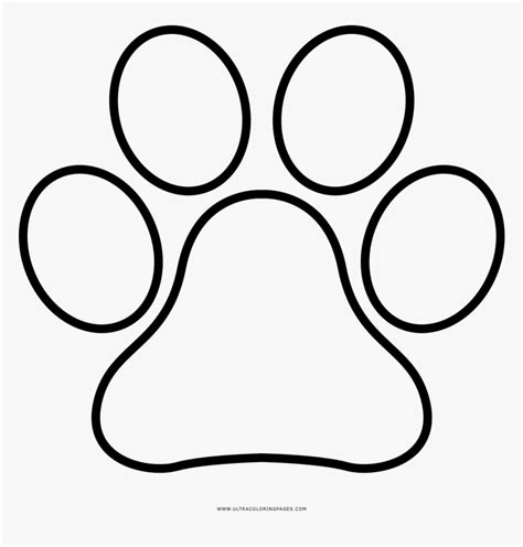 paw print coloring page