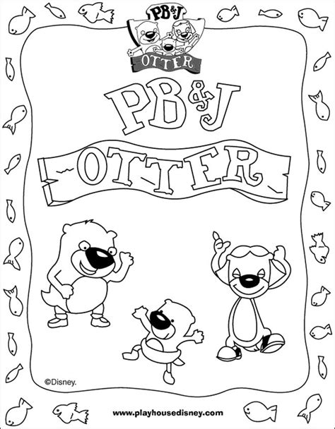pb and j otter coloring pages