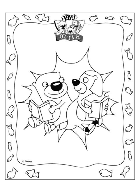 pb and j otter coloring pages