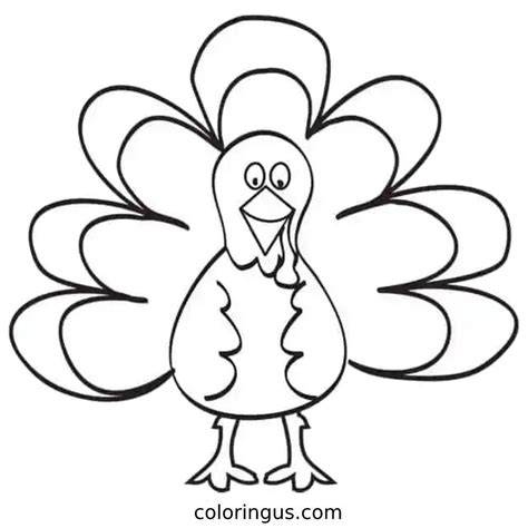 pdf turkey coloring page