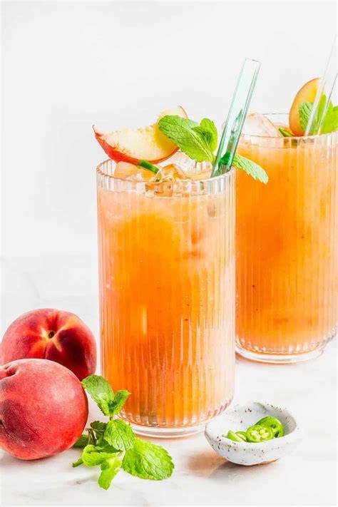 peach agua fresca