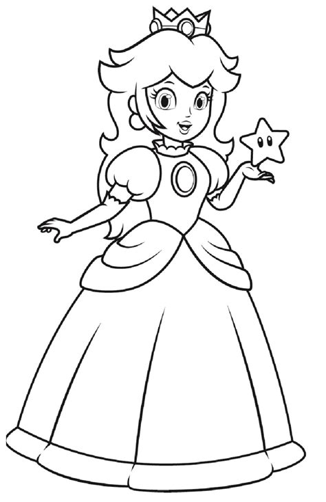 peach mario coloring pages