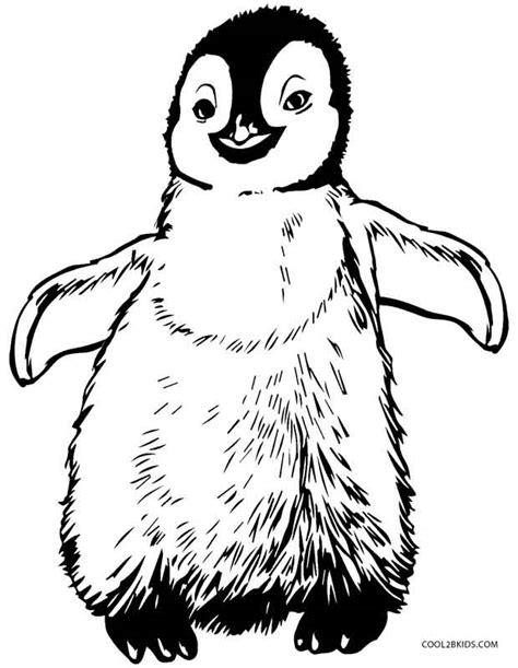 penguin images for colouring