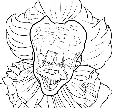 pennywise printable coloring pages