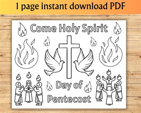 pentecost coloring pages