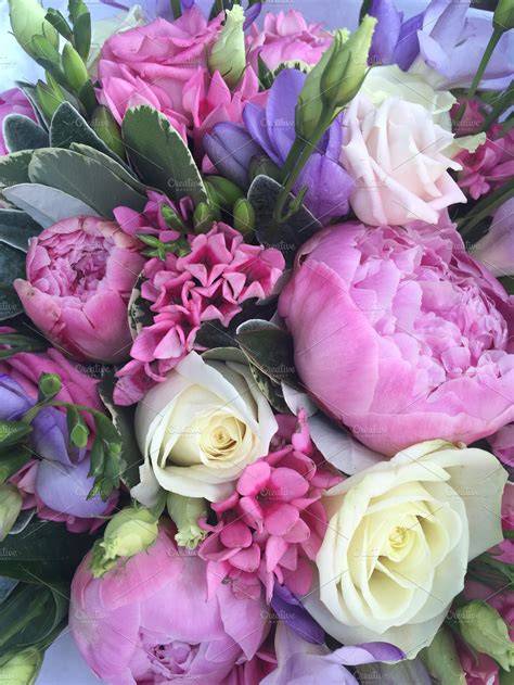 peonies and roses