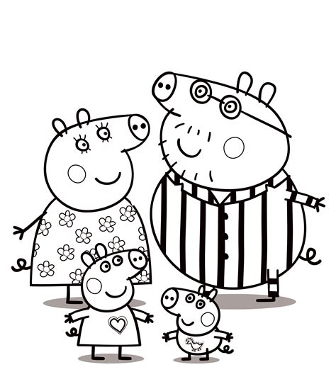 peppa colouring pages