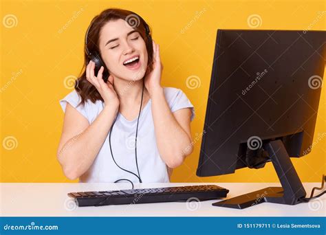 Person Singing on Laptop