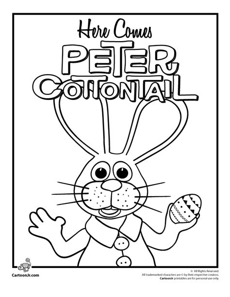 peter cottontail coloring pages