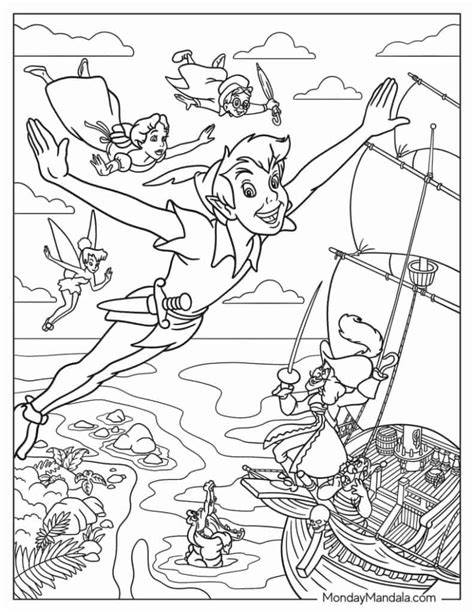 peter pan colouring pages
