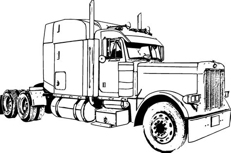 peterbilt coloring pages