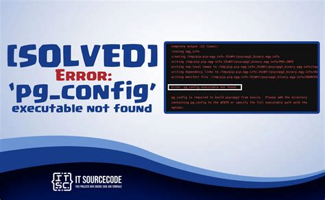 pgconfig executable not found