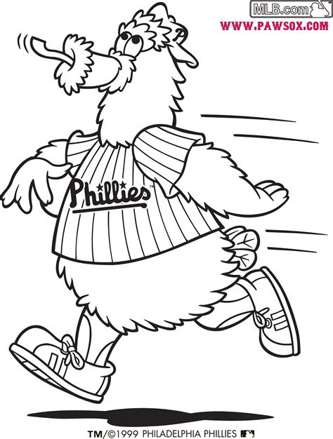 philly phanatic coloring pages