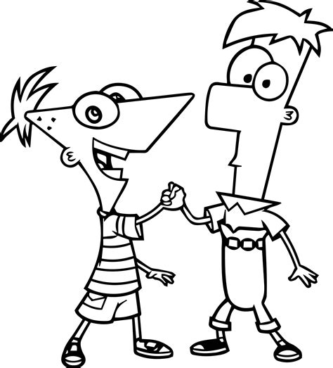 phineas and ferb coloring pages