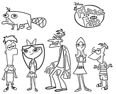 phineas and ferb coloring pages