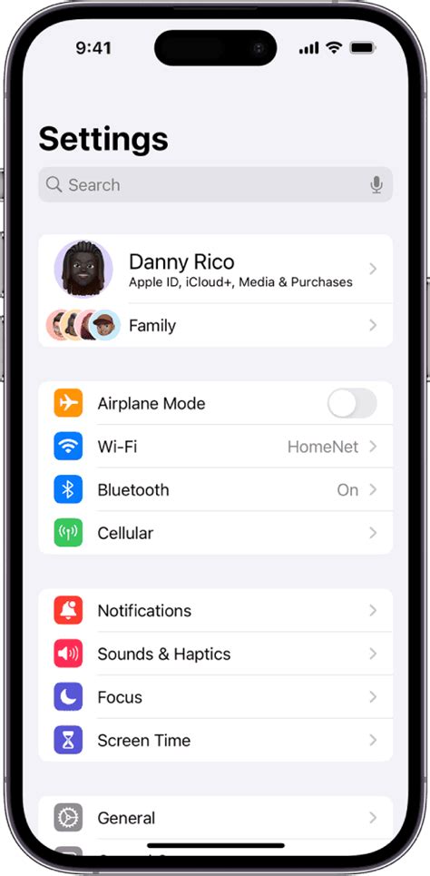 phone settings